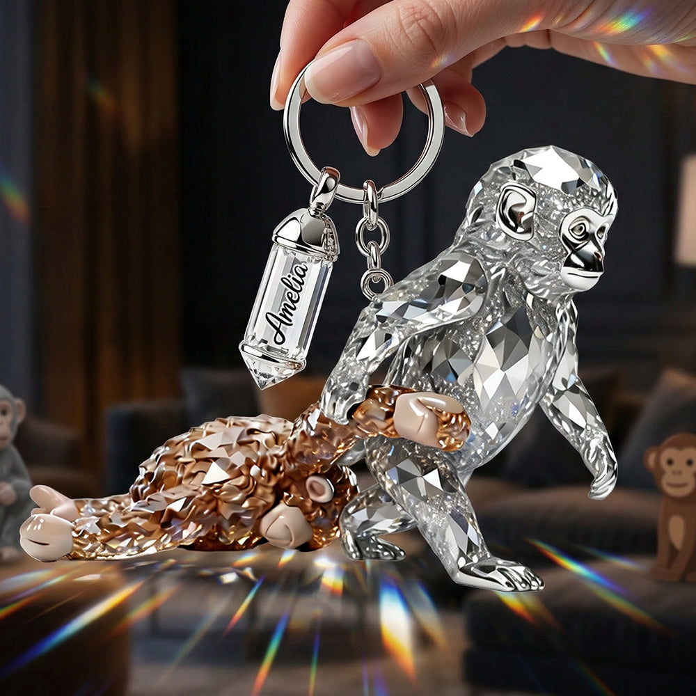 Monkey Punch Viral Acrylic Tag Keychain - Personalized Gifts For Monkey Lovers 04tgdt060326-Homacus