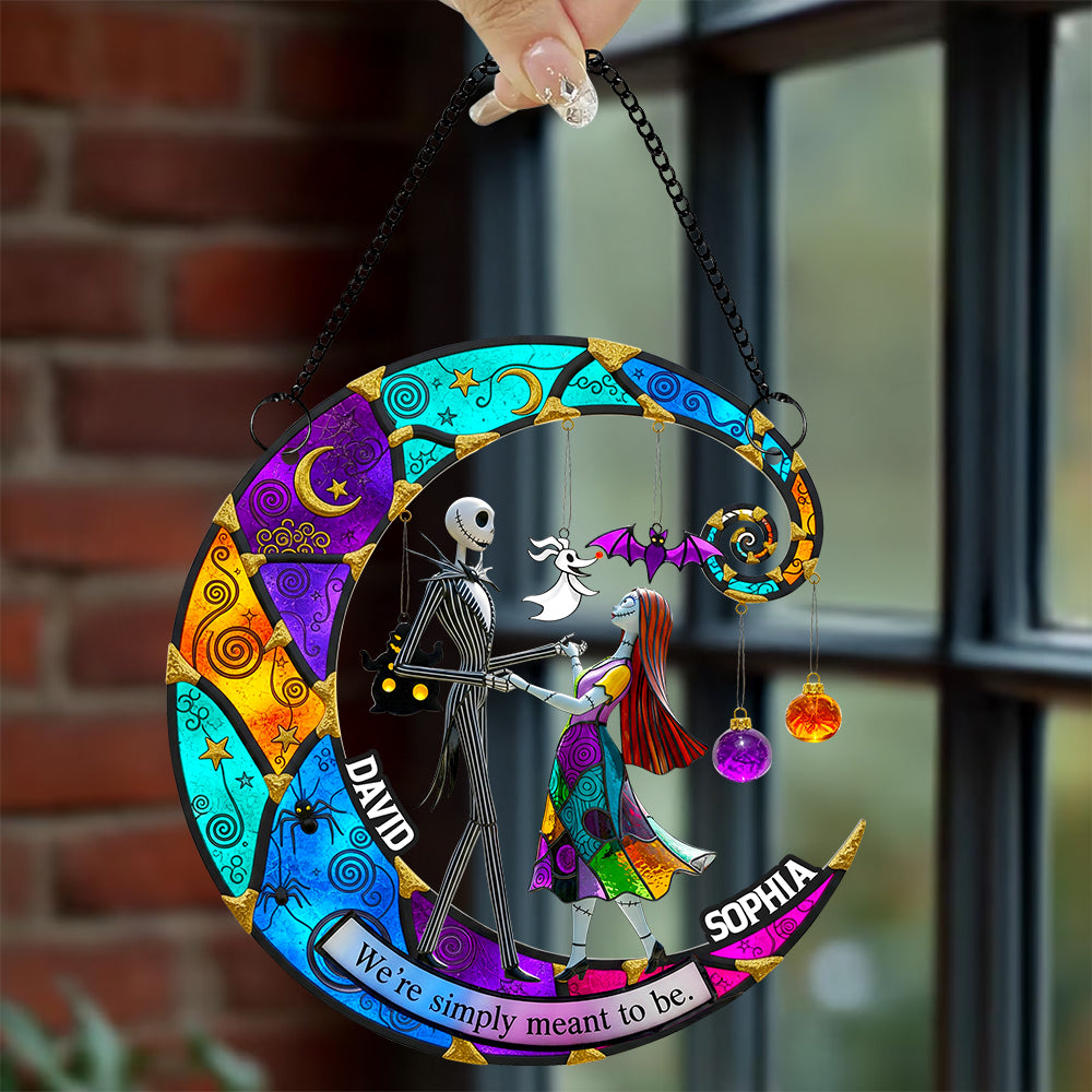 Moonlight Love Suncatcher Ornament Personalized Gifts For Couple 04OHDT050825-Homacus