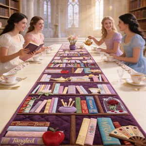 Magical Bookshelf Quilted Table Runner Personalized Gifts For Book Lovers 05NADT150826