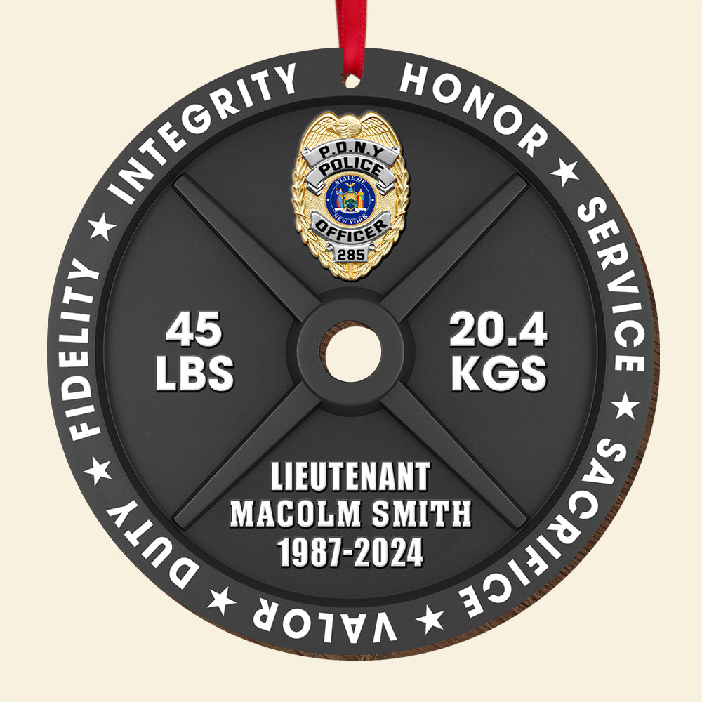 Personalized Gifts For Police Wood Ornament 03qhqn161024-Homacus