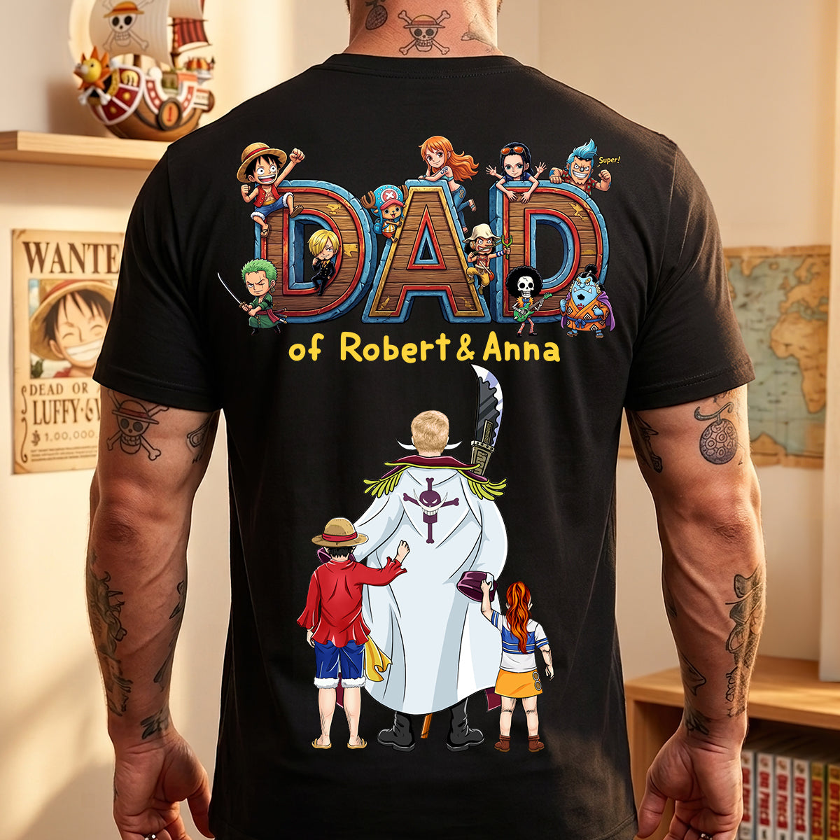 Sea Captain Dad And Kids Shirt - Personalized Gifts For Father's Day Shirt 01HUDT040626PA-Homacus