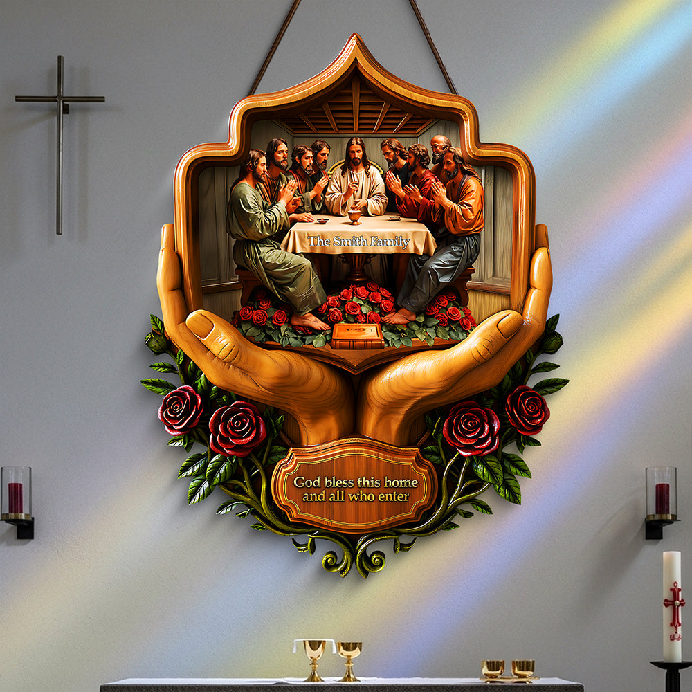 Christian Family Wood Sign - Personalized Gifts For Family 01tota040925-Homacus