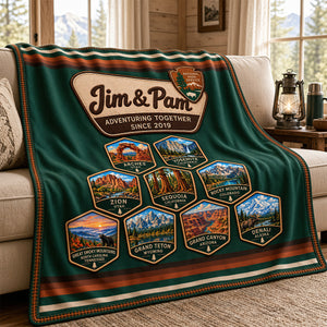 Custom National Park Blanket – Personalized Gift For Outdoor Families & Couples 02NADT081026-Homacus