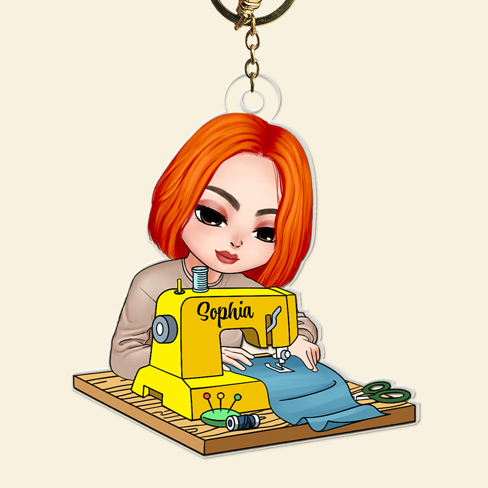 Personalized Gifts For Sewing Lover Keychain 01qnqn200225-Homacus
