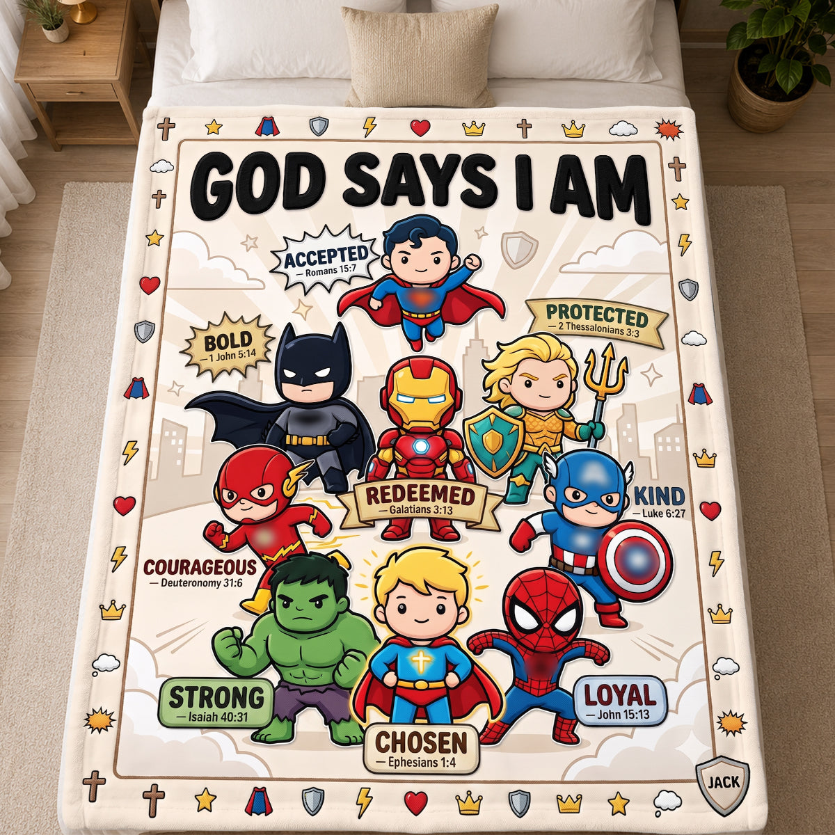 Faith Inspired Kids Blanket - Personalized Gifts For Christian Kids 03HADH290726-Homacus