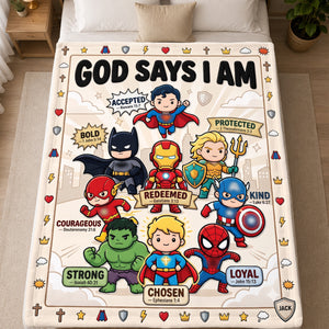 Faith Inspired Kids Blanket - Personalized Gifts For Christian Kids 03HADH290726
