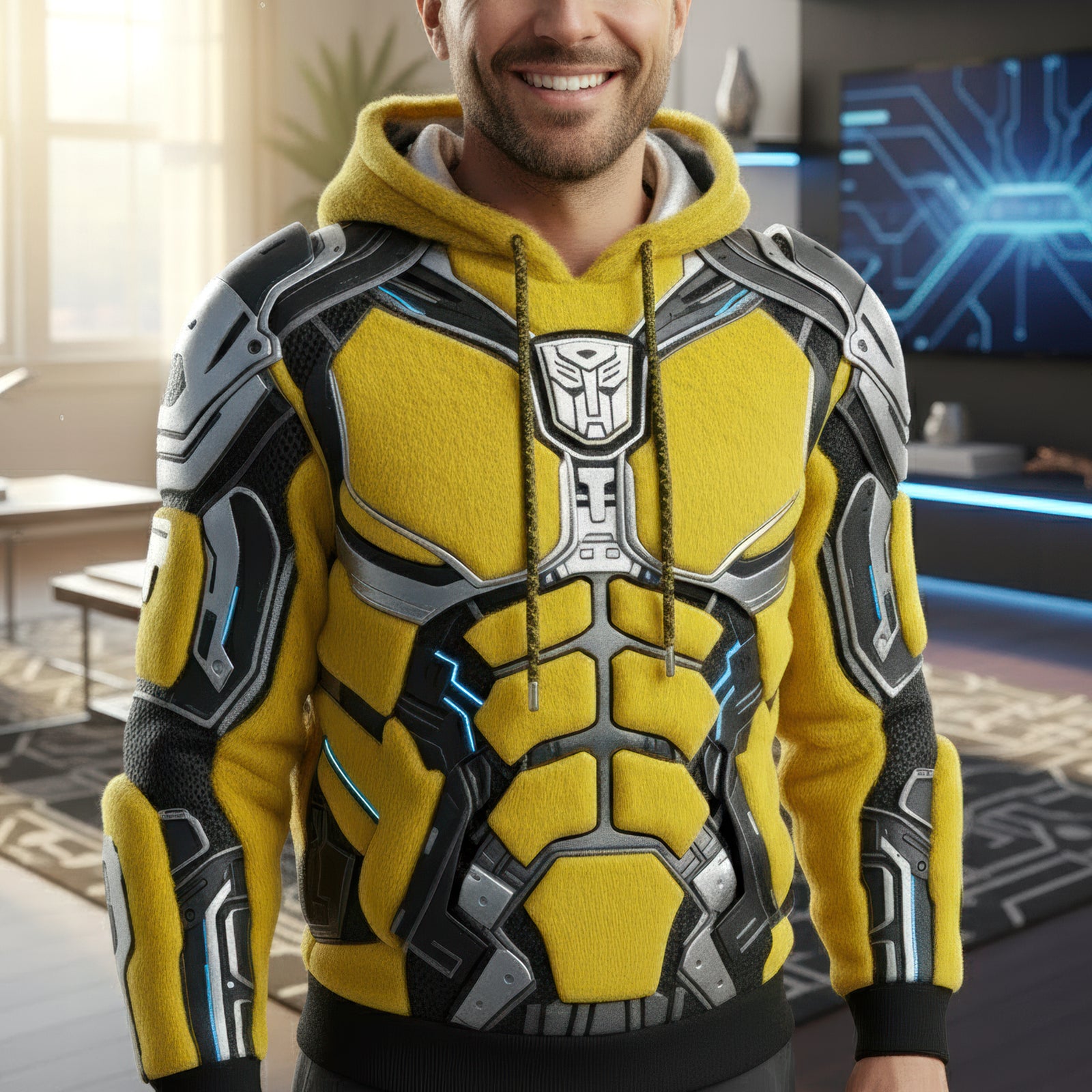 Cyber Armor 3D Hoodie - Personalized Gifts 03HYQN111125-Homacus