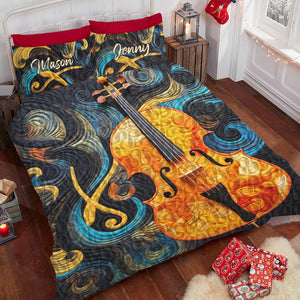 Personalized Gift For Violin Lover Quilt Bedding Set Special Line 03HUMH051124-Homacus