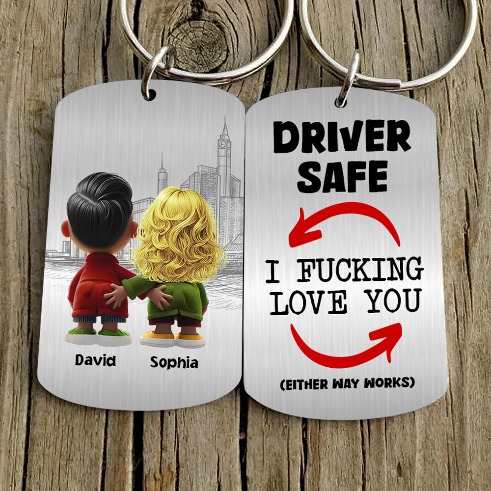 Personalized Gifts For Couple Keychain Funny Couple 03OHDT301224-Homacus