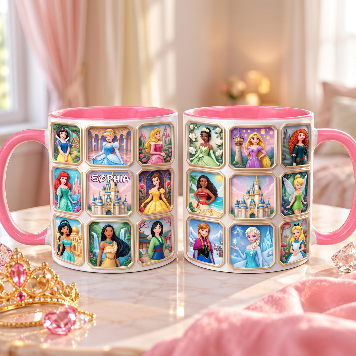 Princess Squad Christmas Coffee Accent Mug - Personalized Gifts For Kids 04NALU151026-Homacus