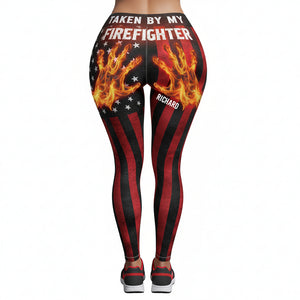 Firefighter Wife Leggings Personalized Gifts For Women 03NAQN081025-Homacus
