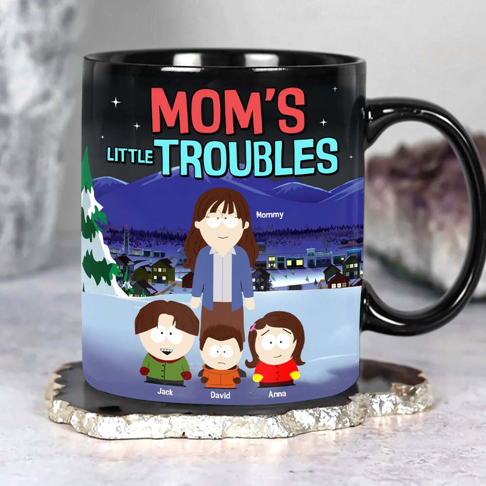 Personalized Gifts For Mom Coffee Mug 01tgtn030425hg Mom's Little Troubles-Homacus