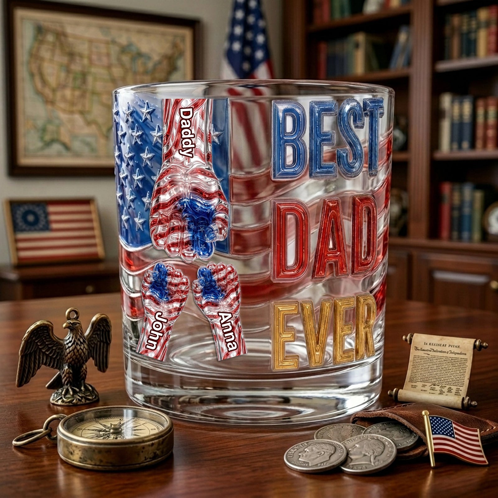 Power Fist Drinking Glass - Personalized Gifts For Dads 06ohlu220526-Homacus