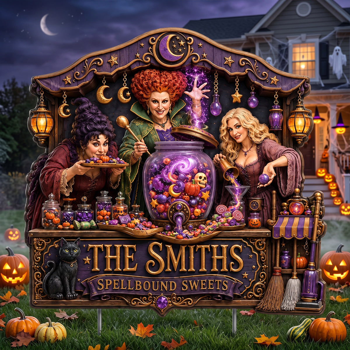 Spellbound Halloween Yard Sign - Personalized Garden Gifts 05HATN030826