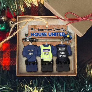 Personalized Christmas Gift For Police Family Ornament 01HUPU181024-Homacus