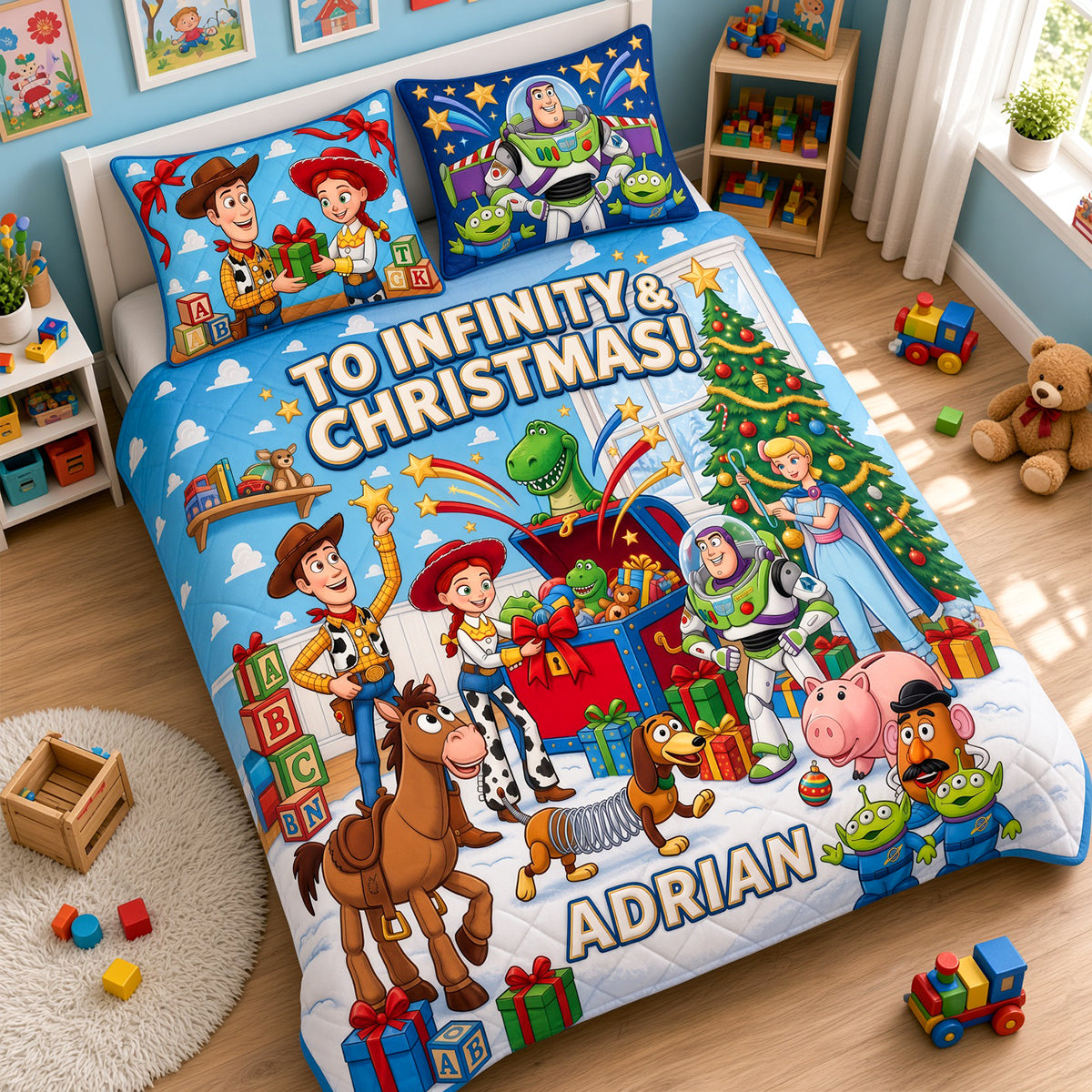 Friends Adventure Christmas Quilt Bed Set - Personalized Gifts For Christmas 06tydh221026-Homacus
