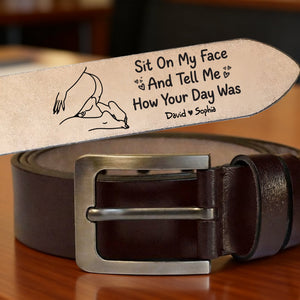 Naughty Couple Secret Message Men's Belt - Personalized Gifts For Him 02hulu120226-Homacus