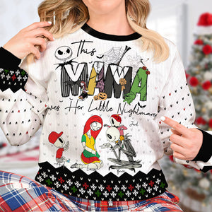 Personalized Gifts For Mom Ugly Sweater, Horror Cartoon Character 01TGLU261124-Homacus