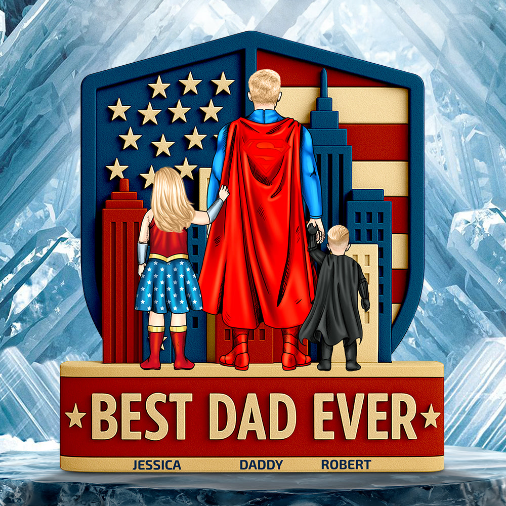 Best Dad Ever Acrylic Plaque Personalized Gifts For Dad 02NADT140525PA-Homacus
