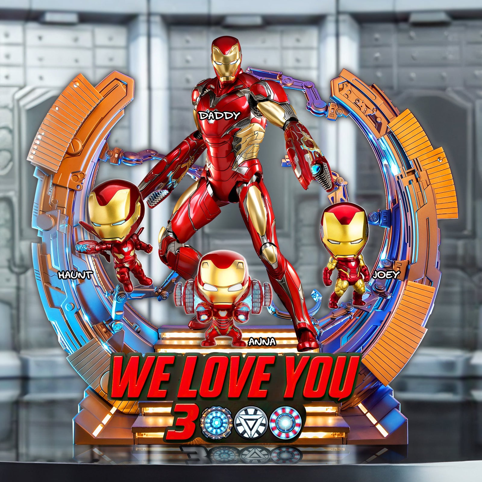 Iron Dad Plaque - Personalized Gifts For Dad 03hulu160525-Homacus