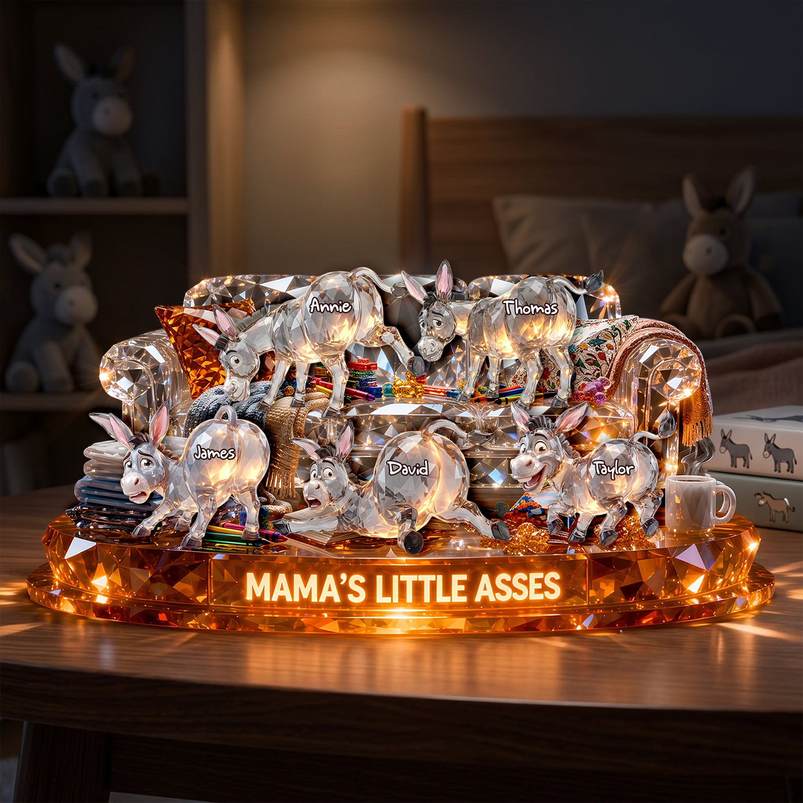 Mama's Little Donkey Light Box Personalized Gifts For Mom 01OHLU300326-Homacus