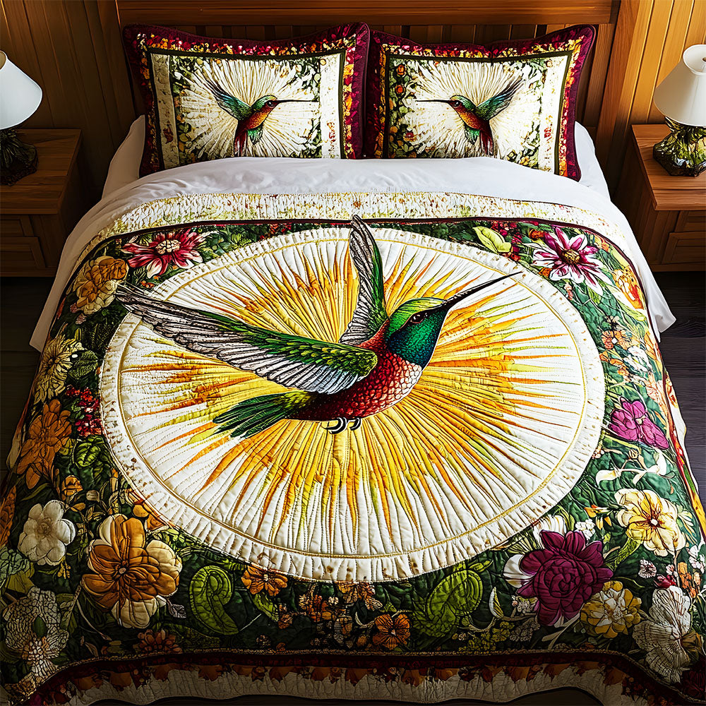 Personalized Gifts For Hummingbird Lovers Quilt Bedding Set Special Line 06TGMH180125-Homacus