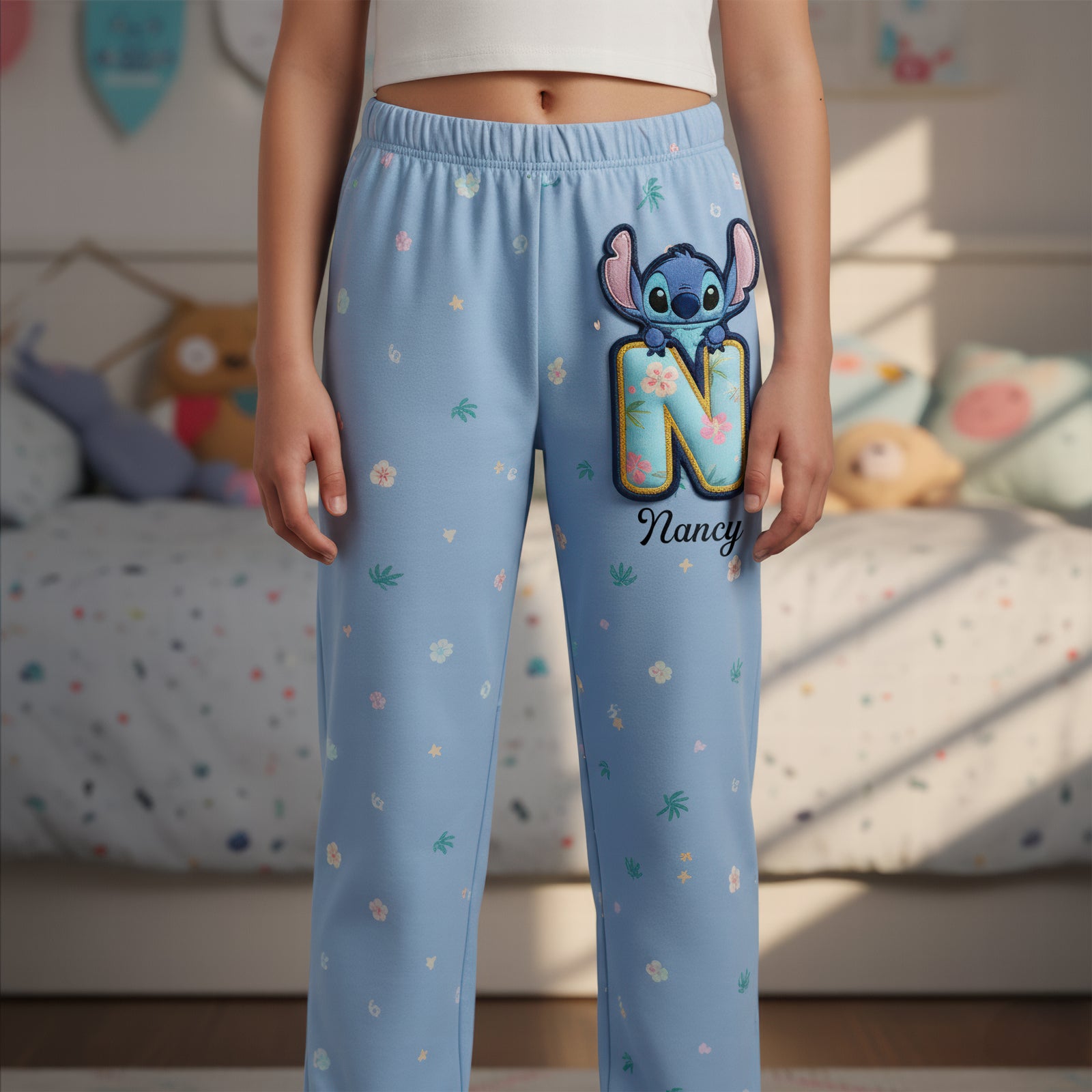 Alphabet Cute Creature Pajama Pants - Personalized Gifts 03kiqn051225-Homacus
