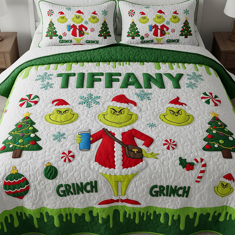 Funny Holiday Quilt Bed Set - Personalized Christmas Gifts For Movie Lovers 04ohqn080825-Homacus