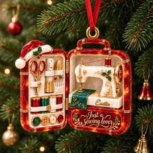 Christmas Sewing Case Acrylic Ornament - Personalized Gifts For Sewing Lovers 07todh121026-Homacus