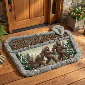 Bigfoot Family Shaped Doormat - Personalized Gifts For Wildlife Family 02qhtn181225-Homacus