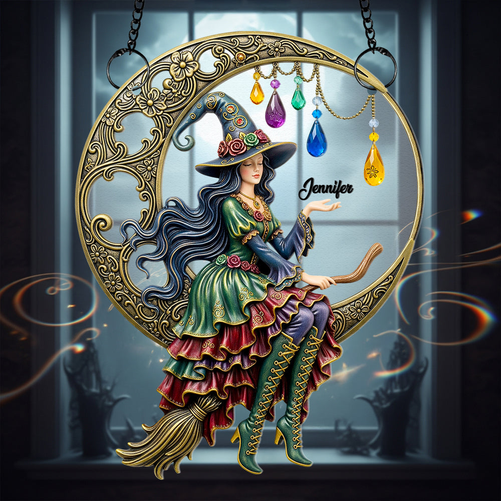 Lady Moonlight Suncatcher Ornament Personalized Gifts For Fantasy Lovers 02NADT110725-Homacus