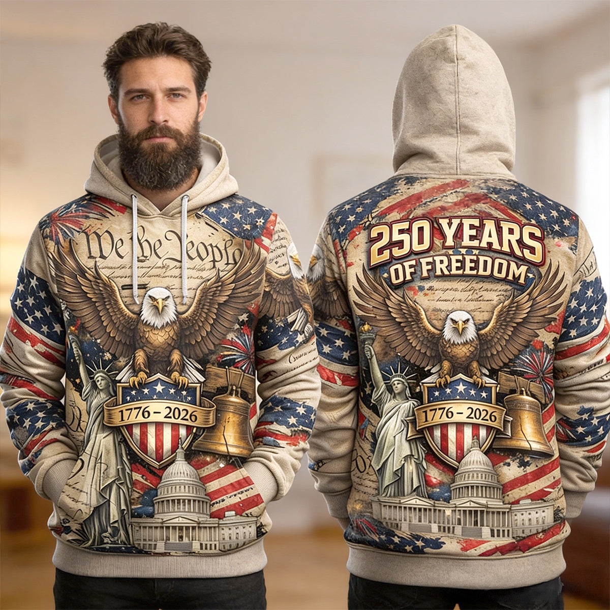 250th Anniversary 3D Shirt – Personalized Gifts For Patriots 02hutn280126 - AOP Products - GoDuckee