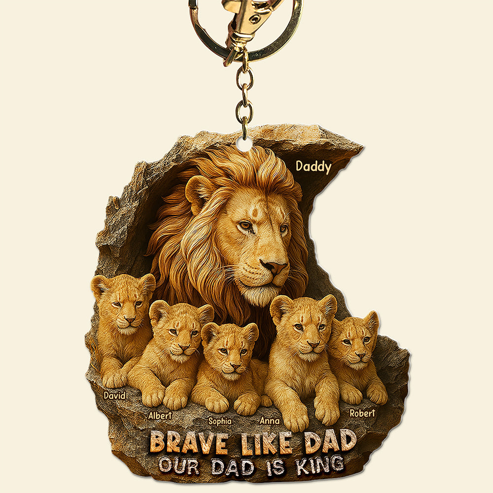 Personalized Gifts For Dad Keychain 07xqqn040425 Brave Like Dad-Homacus