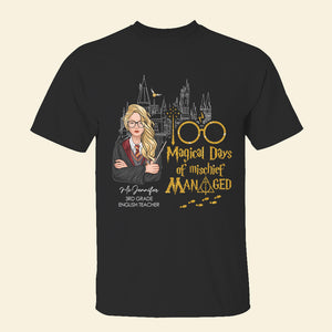 Personalized Gift For Teacher Shirt 100 Magical Days At School 03HTHN190124TM-Homacus