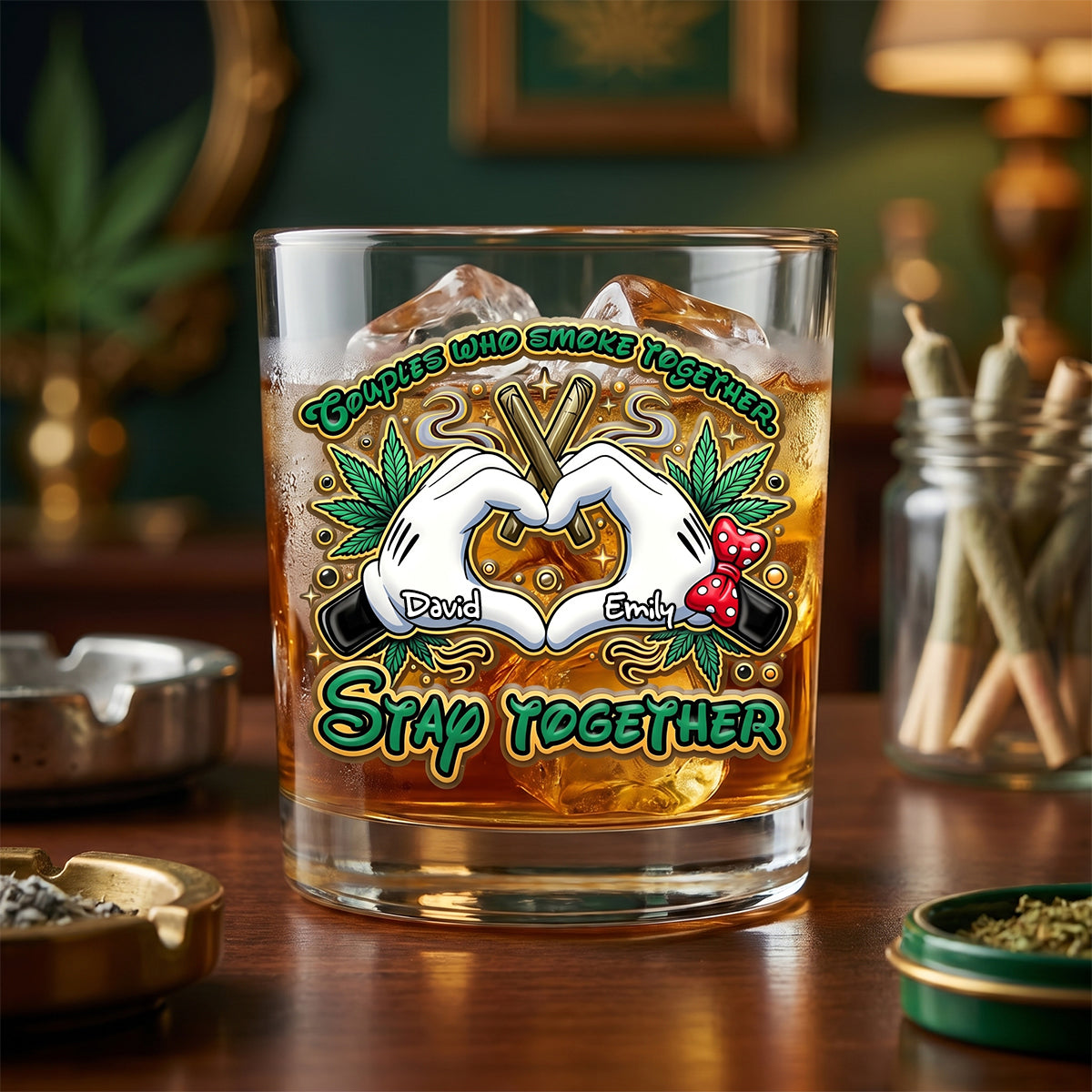Couples Who Smoke Together Stay Together Drinking Glass - Personalized Gifts For Couples 02todh240626-Homacus