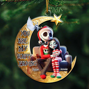 Personalized Gifts For Couples Acrylic Ornament You Are My Happy Ending 01HULU071124-Homacus