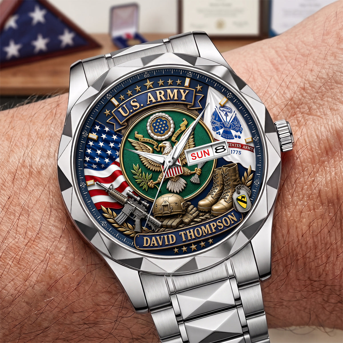 Military Rank Men's Stainless Steel Watch - Personalized Gifts 02huta240726-Homacus