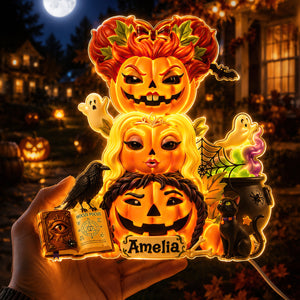 Pumpkin Friends Acrylic Light Box Personalized Halloween Gifts 08HUDT300726-Homacus