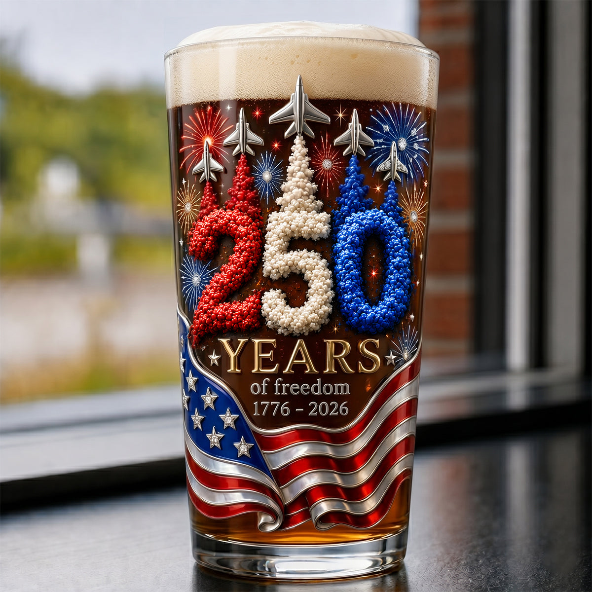 Independence Anniversary Tumbler Glass - Personalized Patriotic Gifts 04TOTN270526