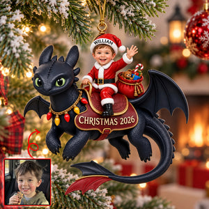 Magical Santa Kids Christmas Ornament - Custom Photo Gifts For Kid 01tyqn140926