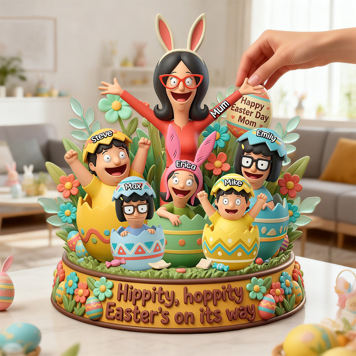 Happy Easter Day Mom Acrylic Plaque - Personalized Gifts For Mom 01pamg130326-Homacus