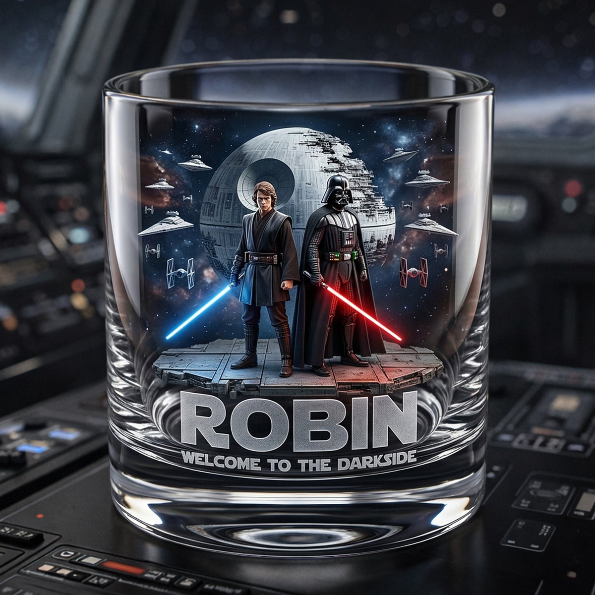 Space Adventure Round Glass - Personalized Gifts For Sci-Fi Lovers 06palu100326-Homacus