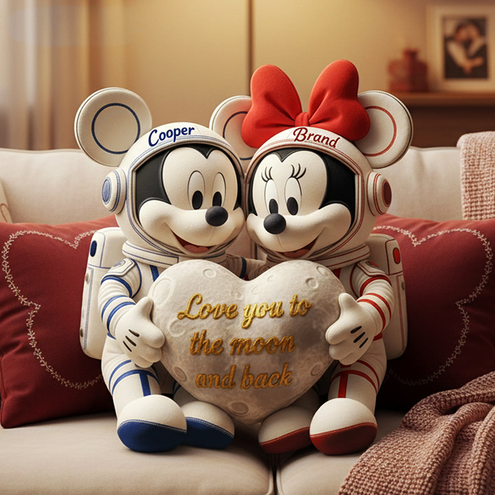 Astronaut Couple Custom Shape Pillow - Personalized Gifts For Couple 04pata151125-Homacus