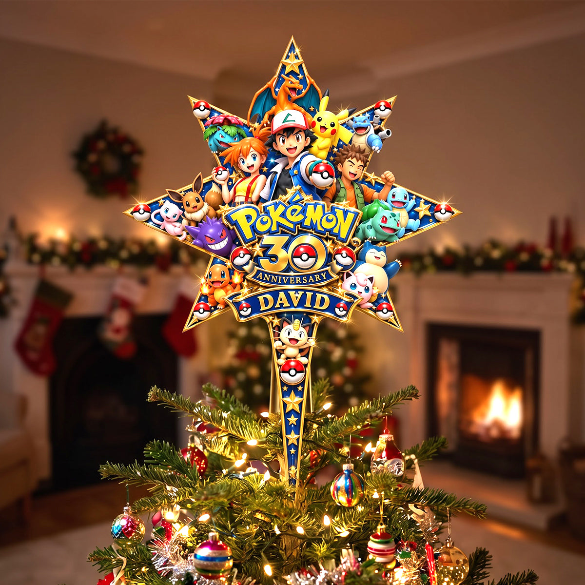 Pocket Creature Acrylic Christmas Tree Topper - Personalized Christmas Gifts 01OHTN121026-Homacus