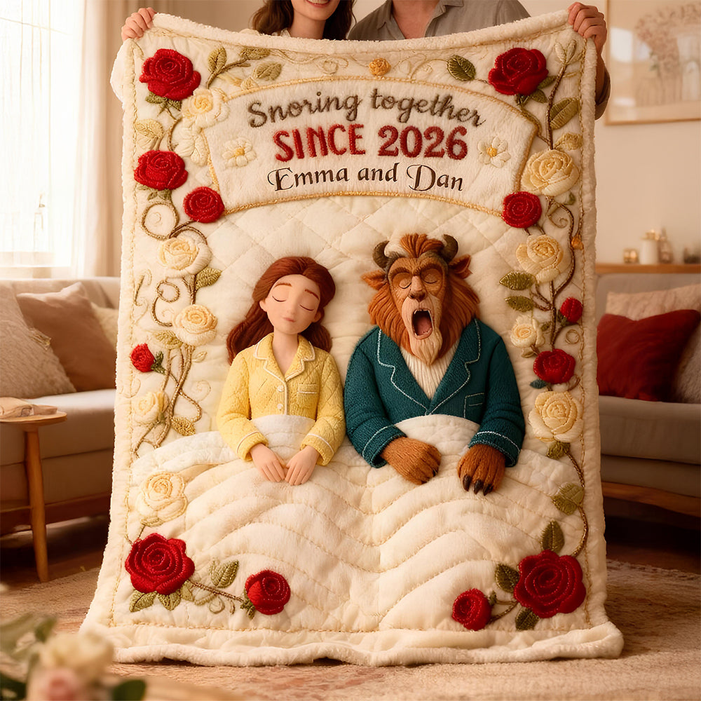 Snoring Together Blanket - Personalized Gifts For Couple 03todt210126-Homacus