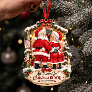 Blushy Touch Santa Couple Ornament, Personalized Gifts For Couple 02qhta160926-Homacus