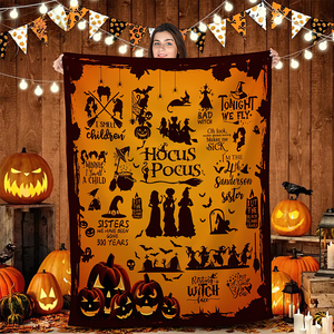 Personalized Hocus Pocus Witch Blanket, Halloween Gifts 02acxx280824-Homacus