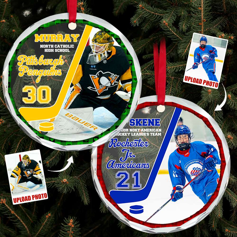 Custom Photo Gifts For Ice Hockey Player Christmas Ornament 05ACDT191024-Homacus