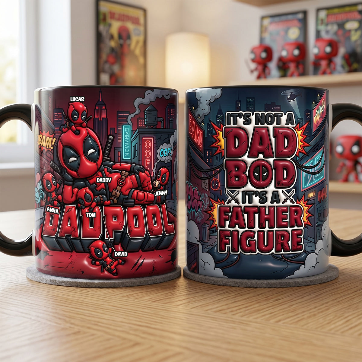 Hero Dad Bod Accent Mug - Personalized Gifts For Dad 02NATN060526-Homacus