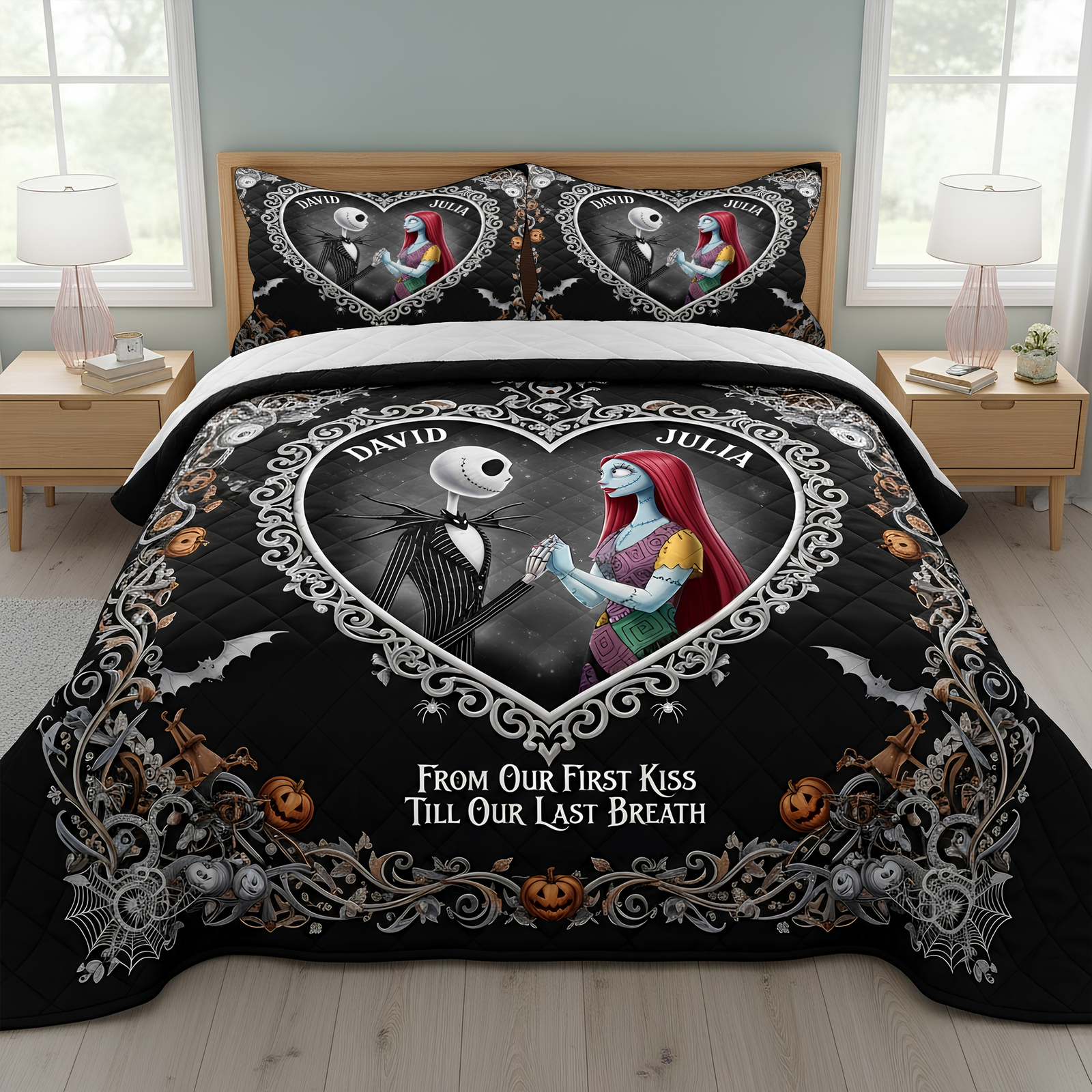 Eternal Love Quilt Bedding Set - Personalized Gifts For Couple 01TOLU150825-Homacus